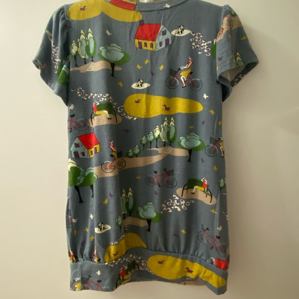 Vintage Forever 21 Top Bicycle Scene Medium NWOT - Picture 6 of 6